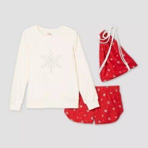 Women pullover sweater 3pc Pajama set backpack S